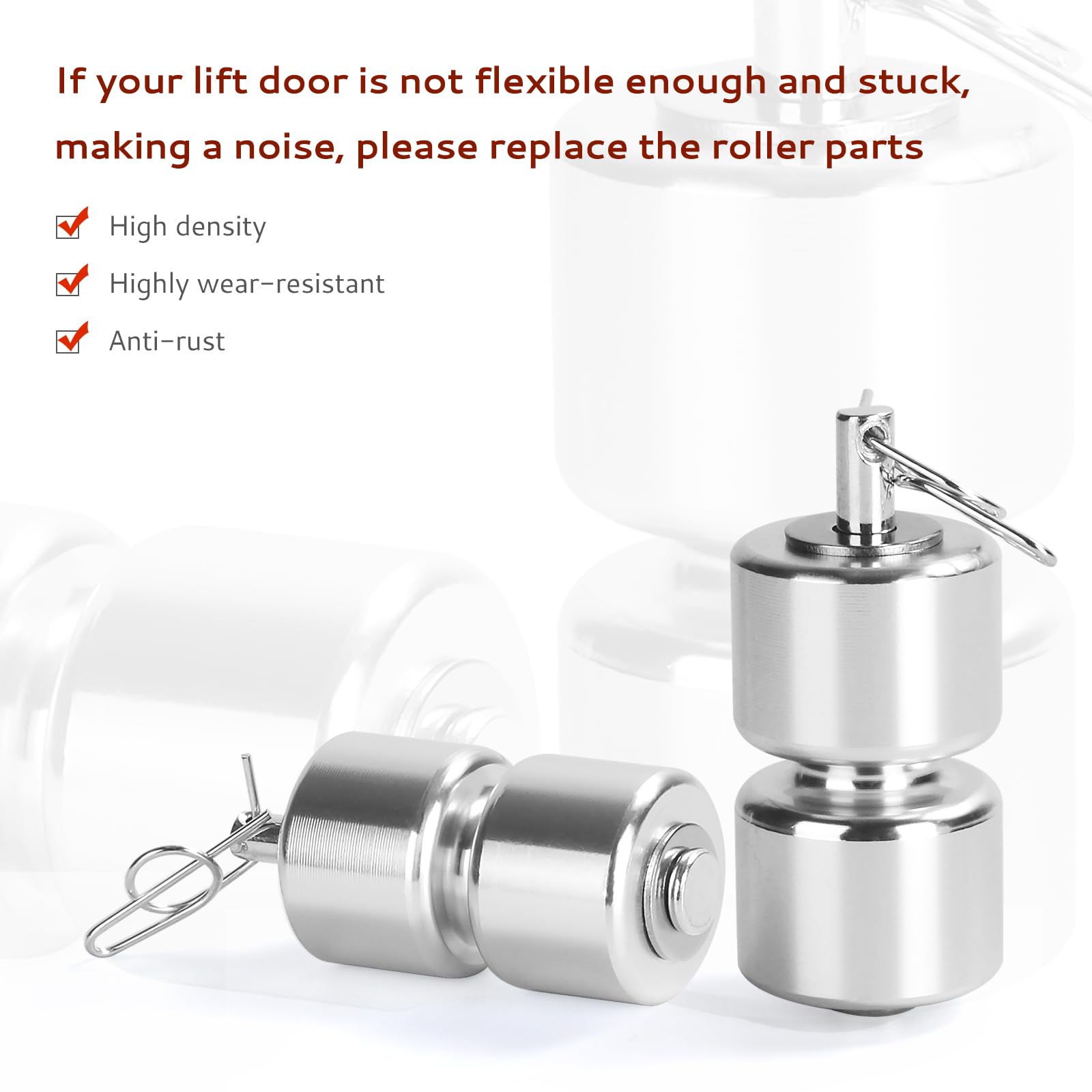 2Pcs Lift Cable Compatible With Gorilla Lift Trailer Gate Assist With Ez Spring Clips, With 4Pcs Aluminum Alloy Rollers Pins Washers, Fit For Open Utility Trailer Tailgate Ramp Lift Assist Kit