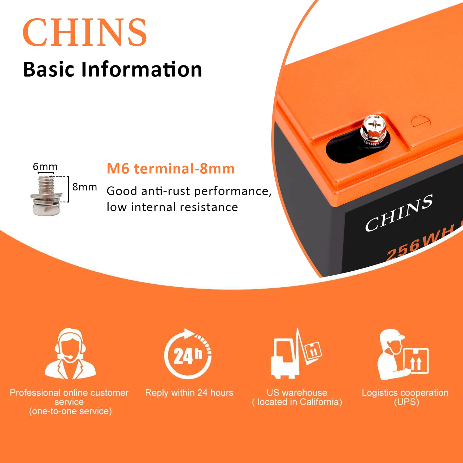 Chins Lifepo4 Battery 12V 20Ah Lithium Battery - Built-In 20A Bms, 2000~5000 Cycles, Perfect For Replacing Most Of Backup Power,
