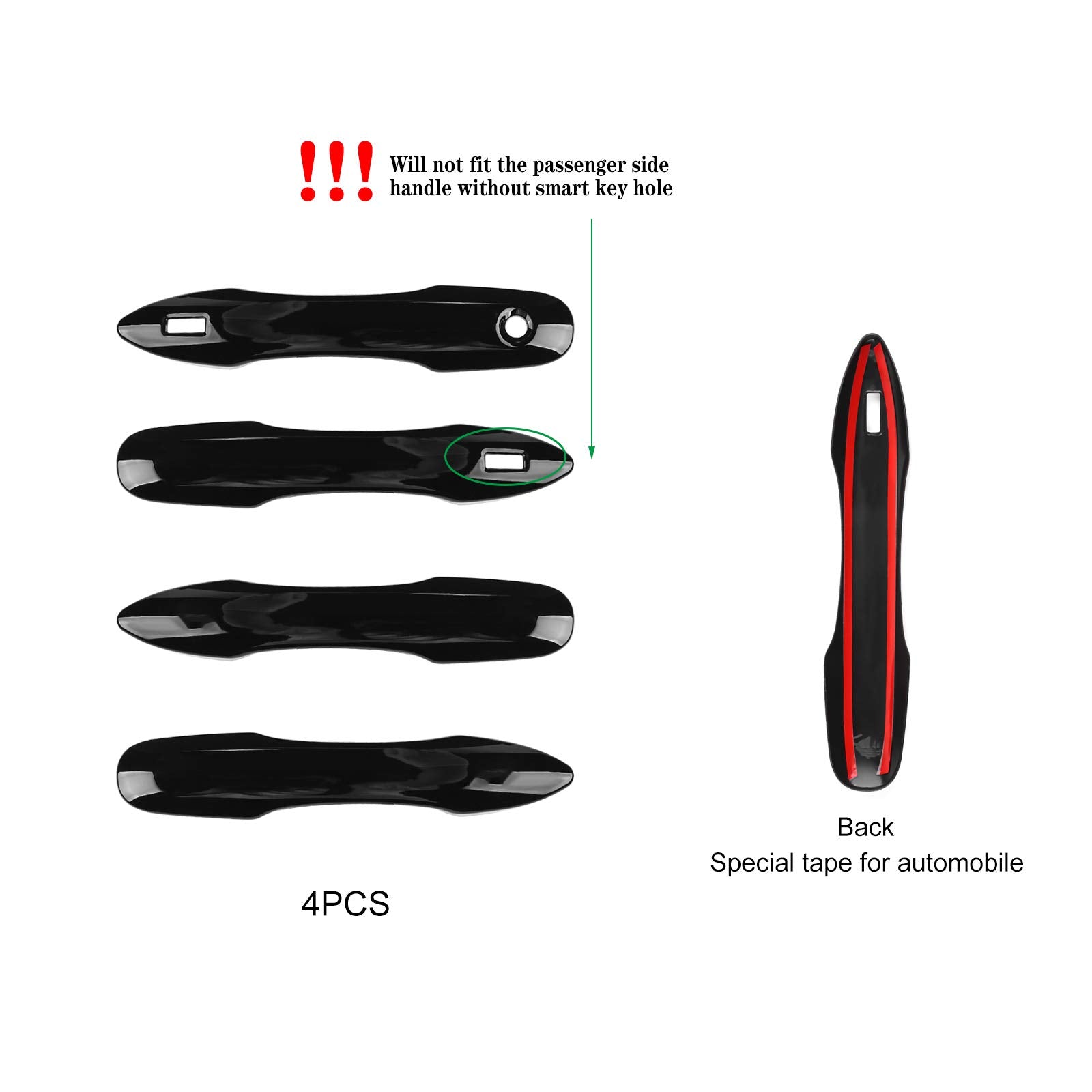 CKE for Toyota Camry 2025 2024 2023-2018 for Toyota Corolla Avalon 2024-2019 Accessories Exterior Door Handle Cover Trims with 2