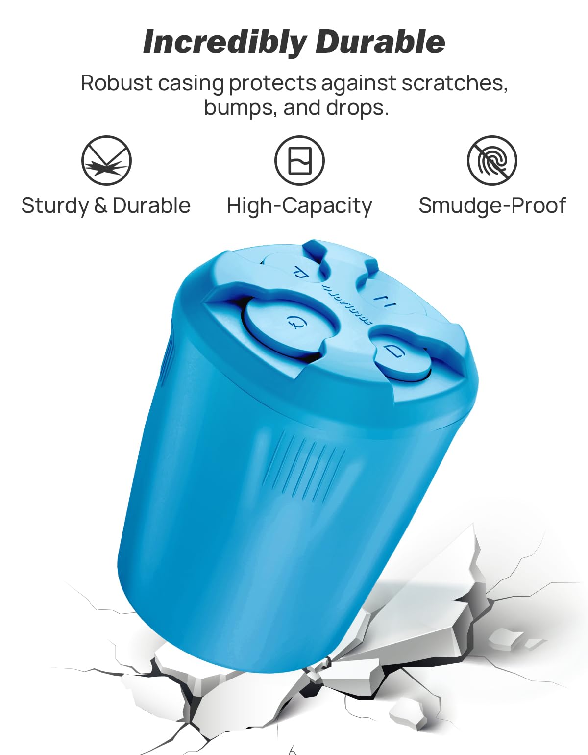 Joytutus Car Coin Holder - High Capacity, Universal Fit For Most Cars, Trucks - Sort Coins (Blue), 1 Pack