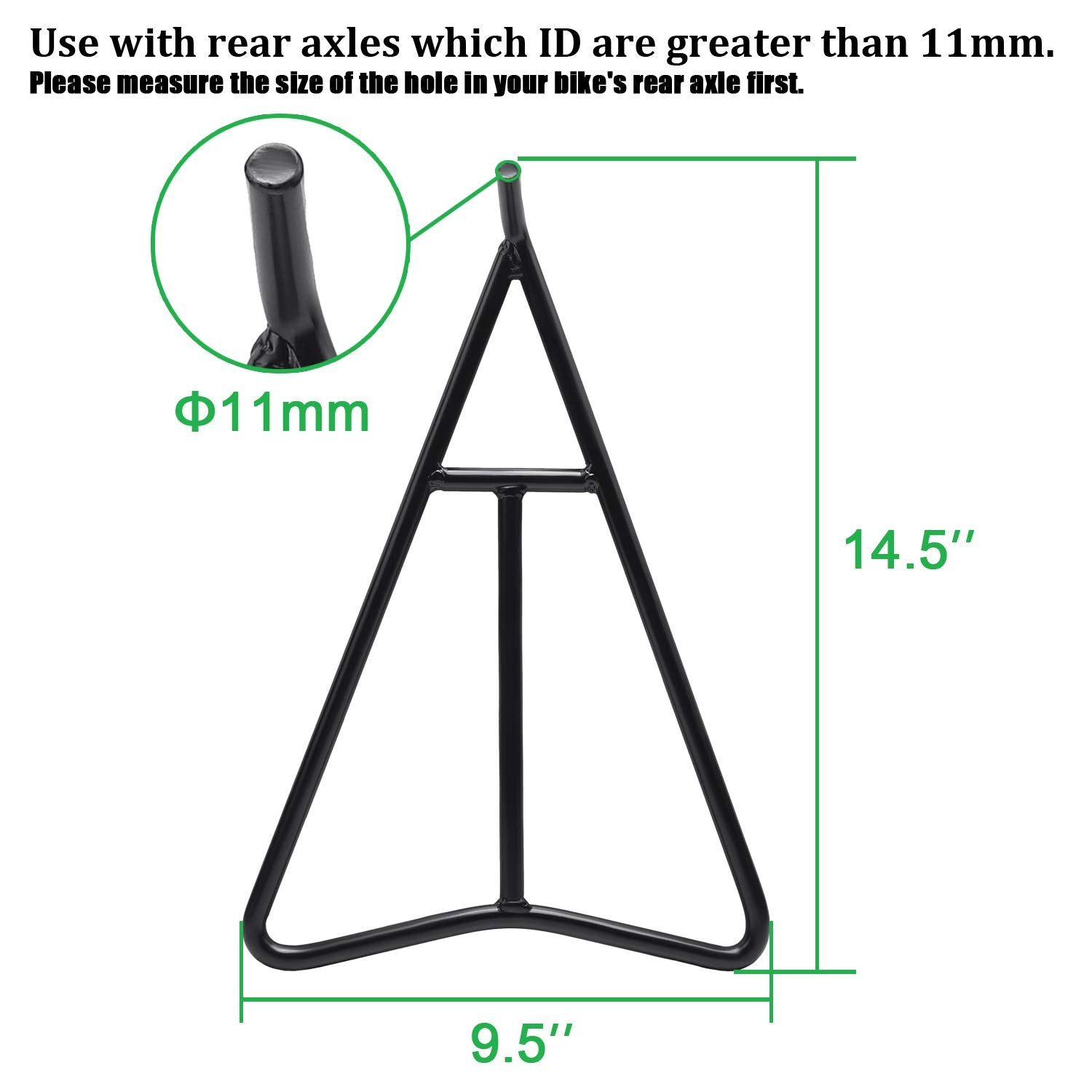 Eapele Triangle Stand for Dirt Bike, T-shaped Central Support for Greater Bearing Capacity, Solid Steel Structure with Black Pow