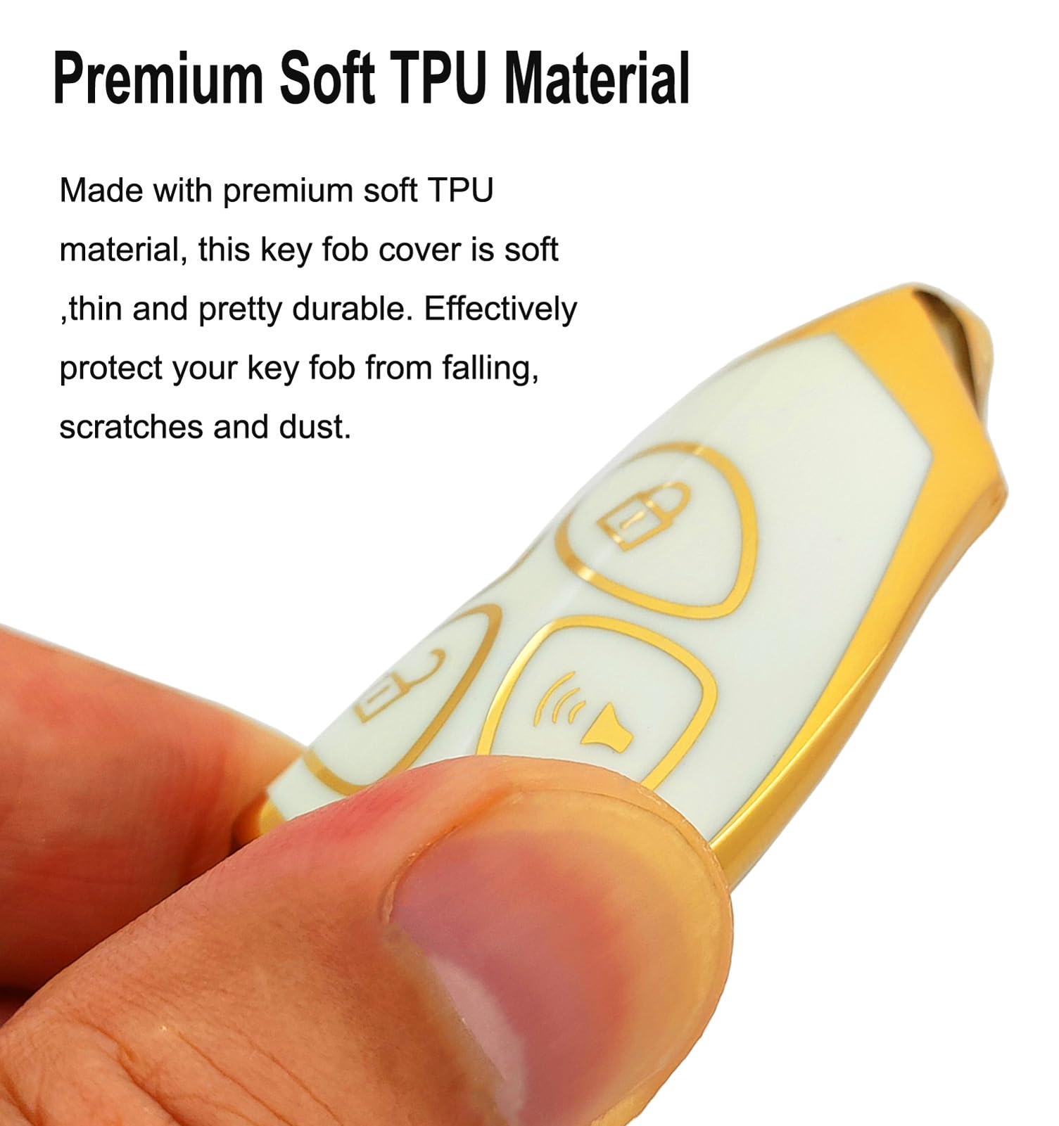 Arruweer Key Fob Cover For Toyota Soft Tpu Key Fob Case Holder Protector Compatiable With Toyota Camry Avalon Corolla Venza Acce