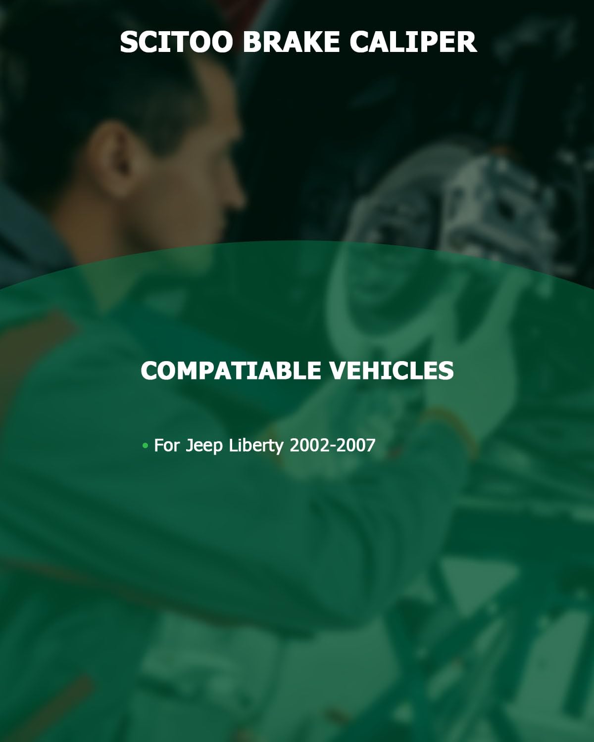 Scitoo 18B4845 18B4844 Front Left & Right Disc Brake Calipers Assembly W/Bracket For Jeep For Liberty 2002-2007