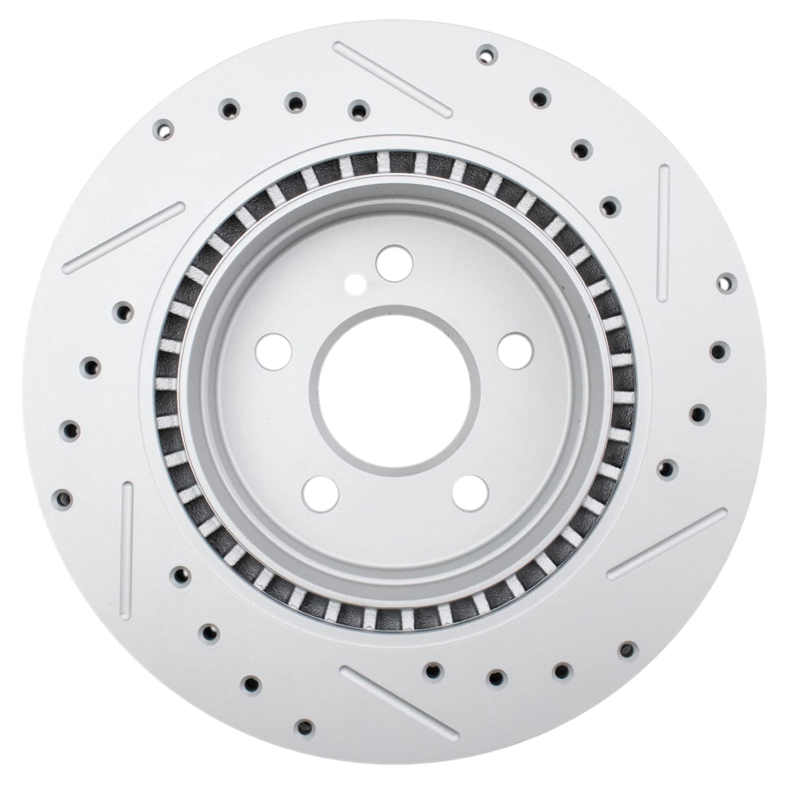 Trq Rear Performance Brake Rotors Set Vented Premium G-Coated Compatible With 2012-2015 Mercedes-Benz C250 2013-2014 C300 2008-2