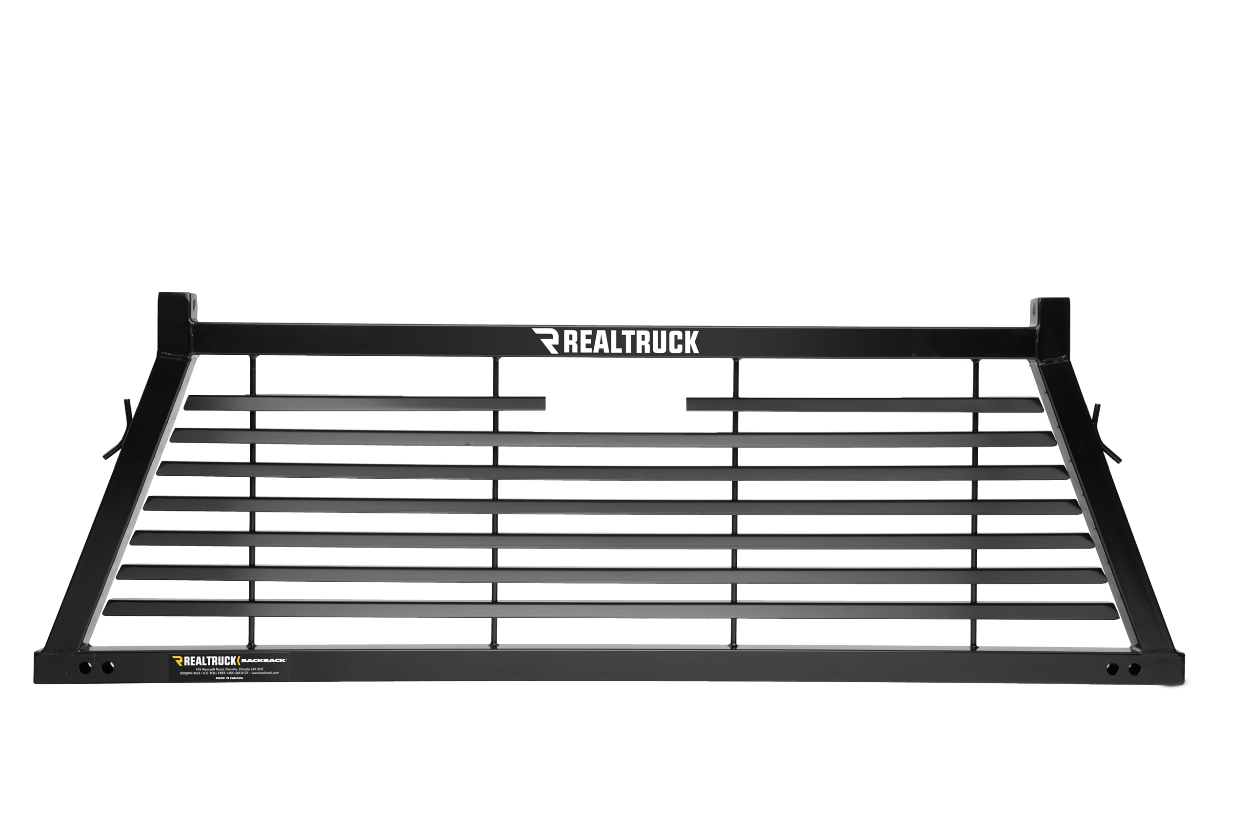 Realtruck Backrack Louvered Rack Frame Only | Black, No Drill | 12800 | Fits 2017-2020 Ford F-250/F-350/F-450 Super Duty; 2002-2
