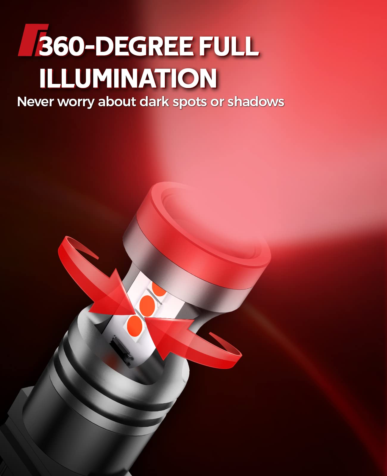 Torchbeam 3157 3156 Led Bulbs Red For Strobe Brake Lights Tail Lights, Super Brilliant 3056 3057 3047 4057 4157 Led Bulbs For St