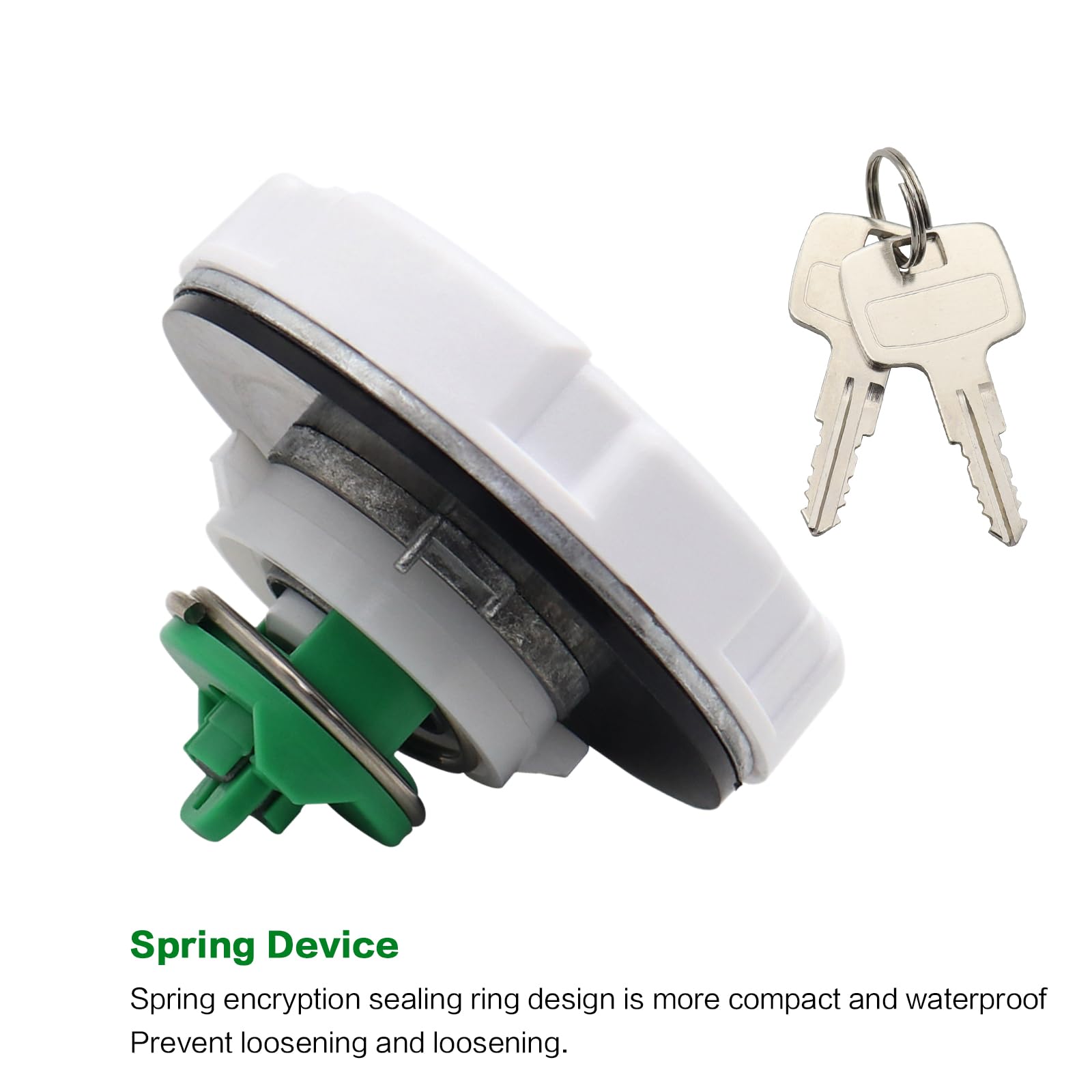 Ambuker RV Fresh Water Inlet Lockable Plastic Gravity Inlet Filler Cap with Spring and Seal Leak proof Fill Hatch Replacement Ki