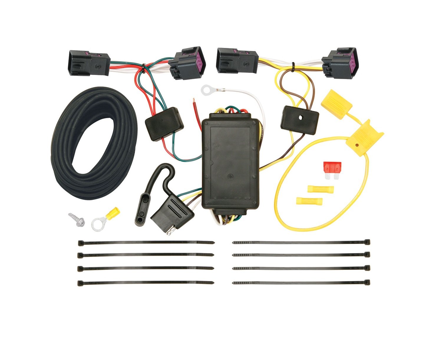 Tekonsha T-One T-Connector Harness, 4-Way Flat, Compatible with Select Chevrolet Cruze