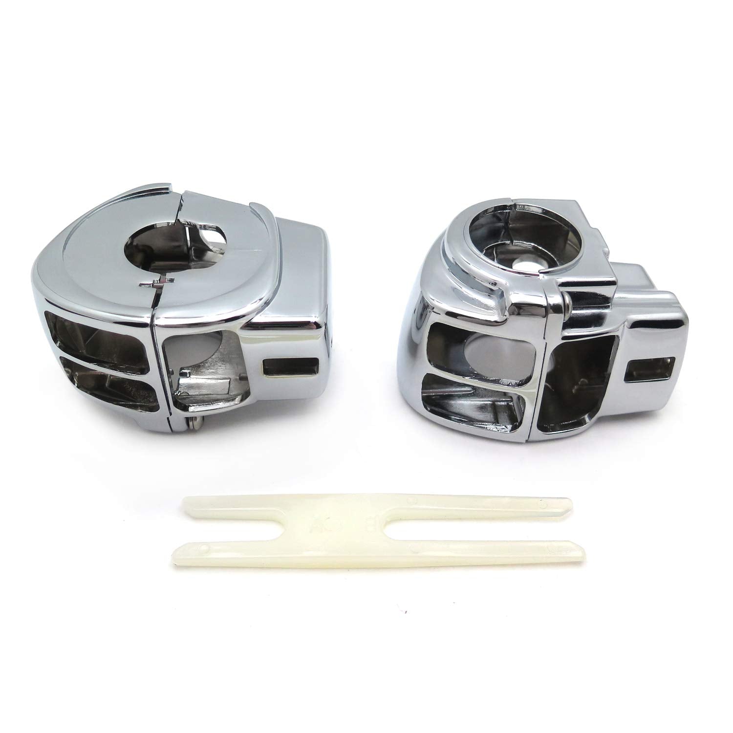 Smt-Chrome Switch Housing Cover Compatible With 2006-2013 Harley Street Glide Flhx 2010-2013 Harley Road Glide Custom Fltrx [B01