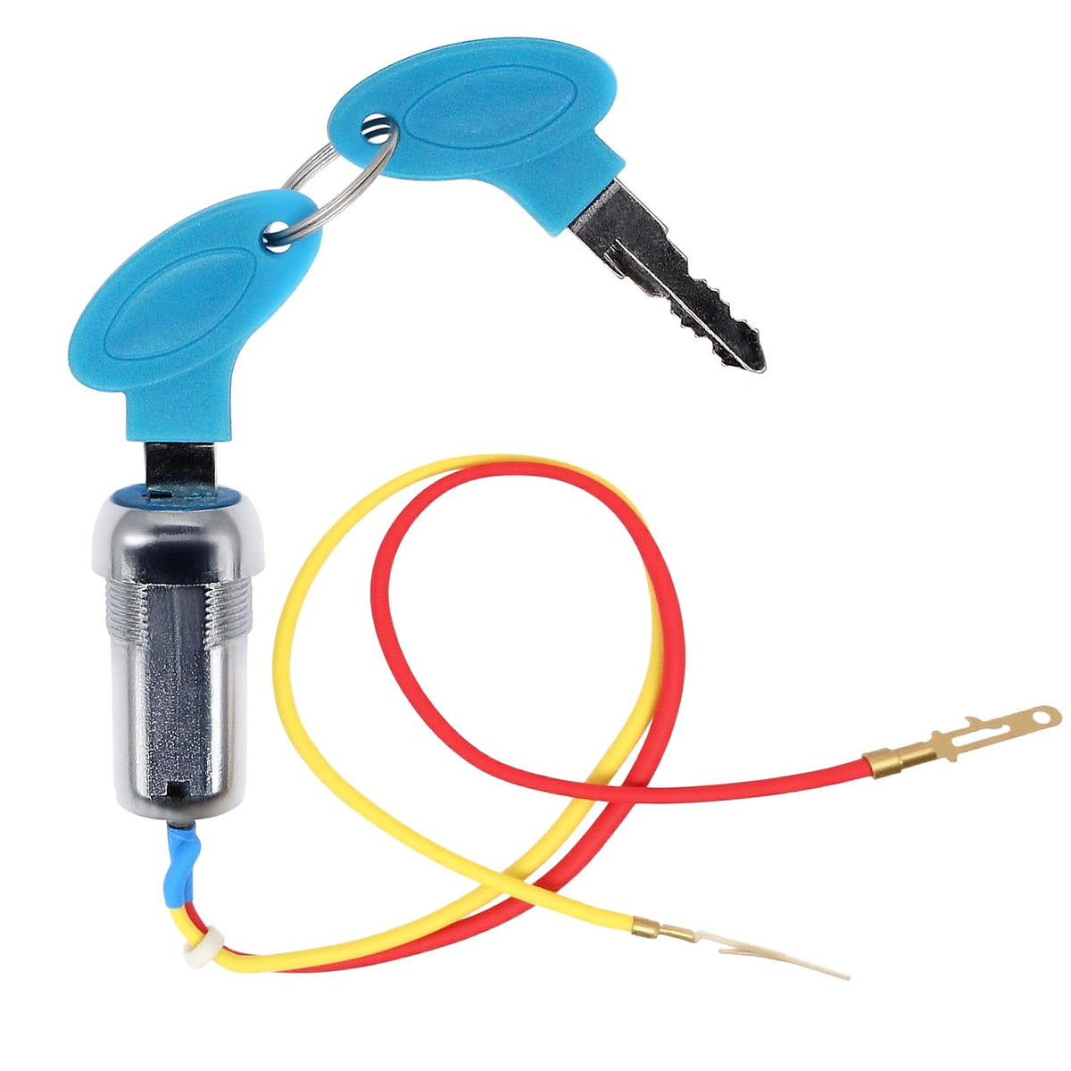 Amavoler 2 Wires Ignition Switch Key Starter Switch with 2 Keys On-Off Fit for Electric Scooter ATV Moped Go Kart Electric Bicyc