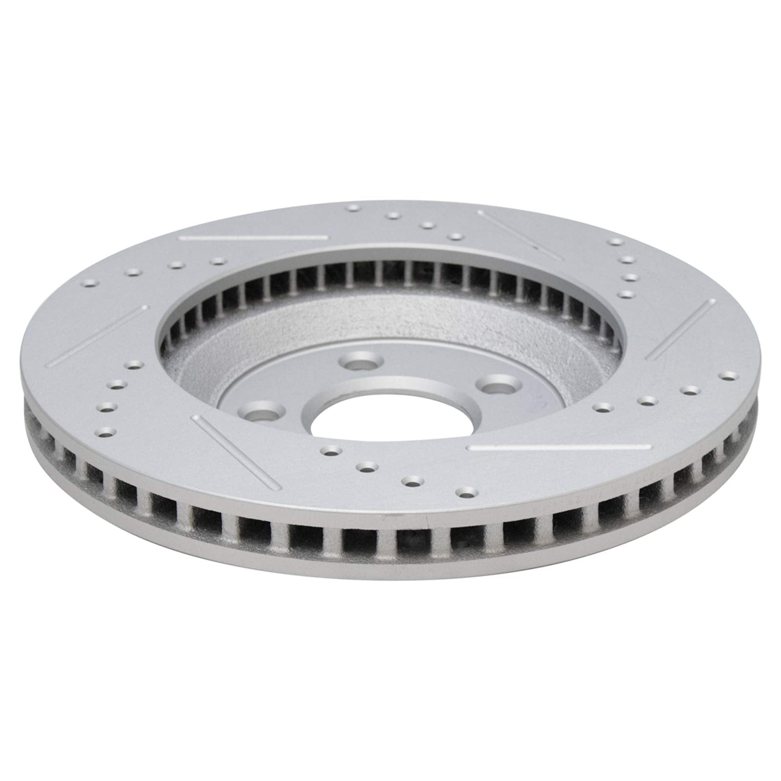 Trq Front Performance Brake Rotors Set Premium G-Coated Cross Drilled & Slotted Compatible With 2005-2014 Ford Mustang