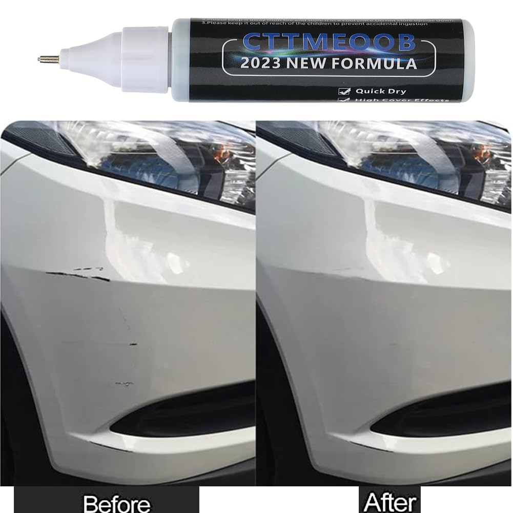 Silver Touch Up Paint For Cars, Two-In-One Car Paint Scratch Repair Pen, Quick & Easy Solution To Repair Minor Automotive Scratc