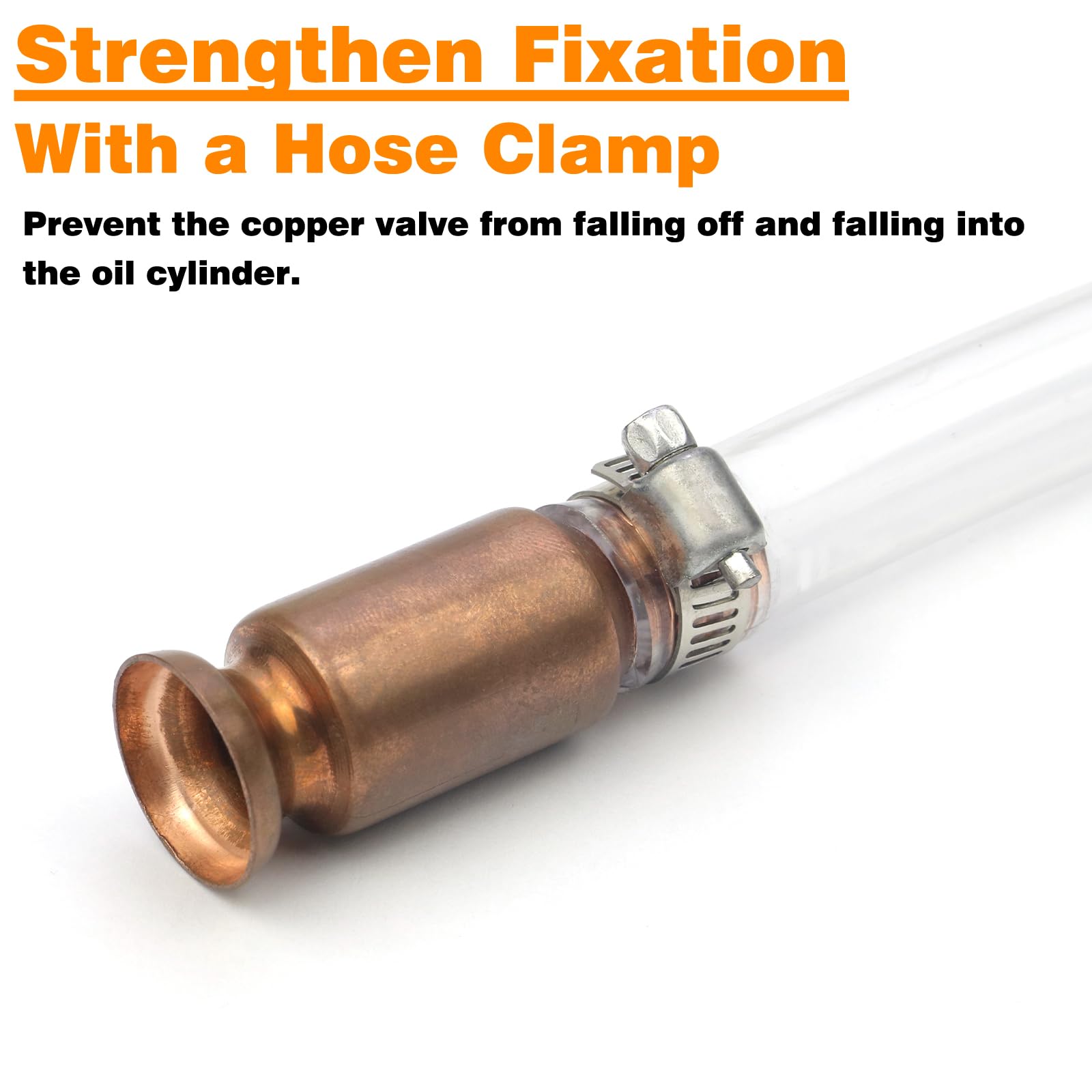 Sporthfish Gas Siphon Pump 1/2'' Copper Valve 6FT Syphon Hose for Water Gasoline Fuel & Other Liquid Safety Self Priming Shaker