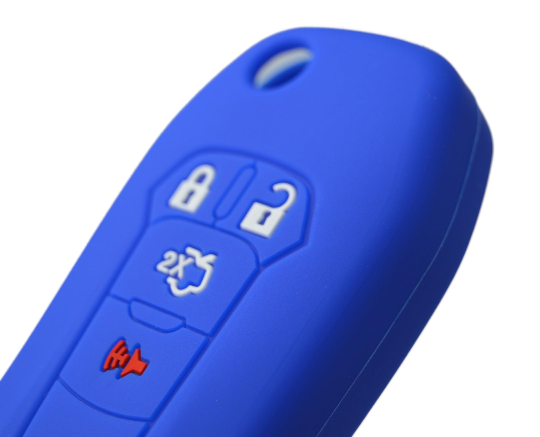 Silicone Rubber Key Fob Cover Protector for Ford Fusion Explorer (Flip Key) N5F-A08TAA 164-R7986 5924003 4 Button Remote Control