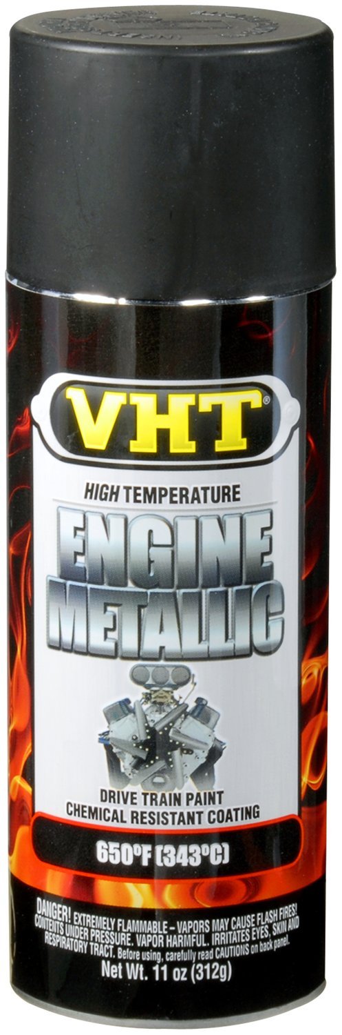 VHT (SP405-6 PK Black High Temperature Engine Metallic Coating - 11 oz. Aerosol, (Case of 6)