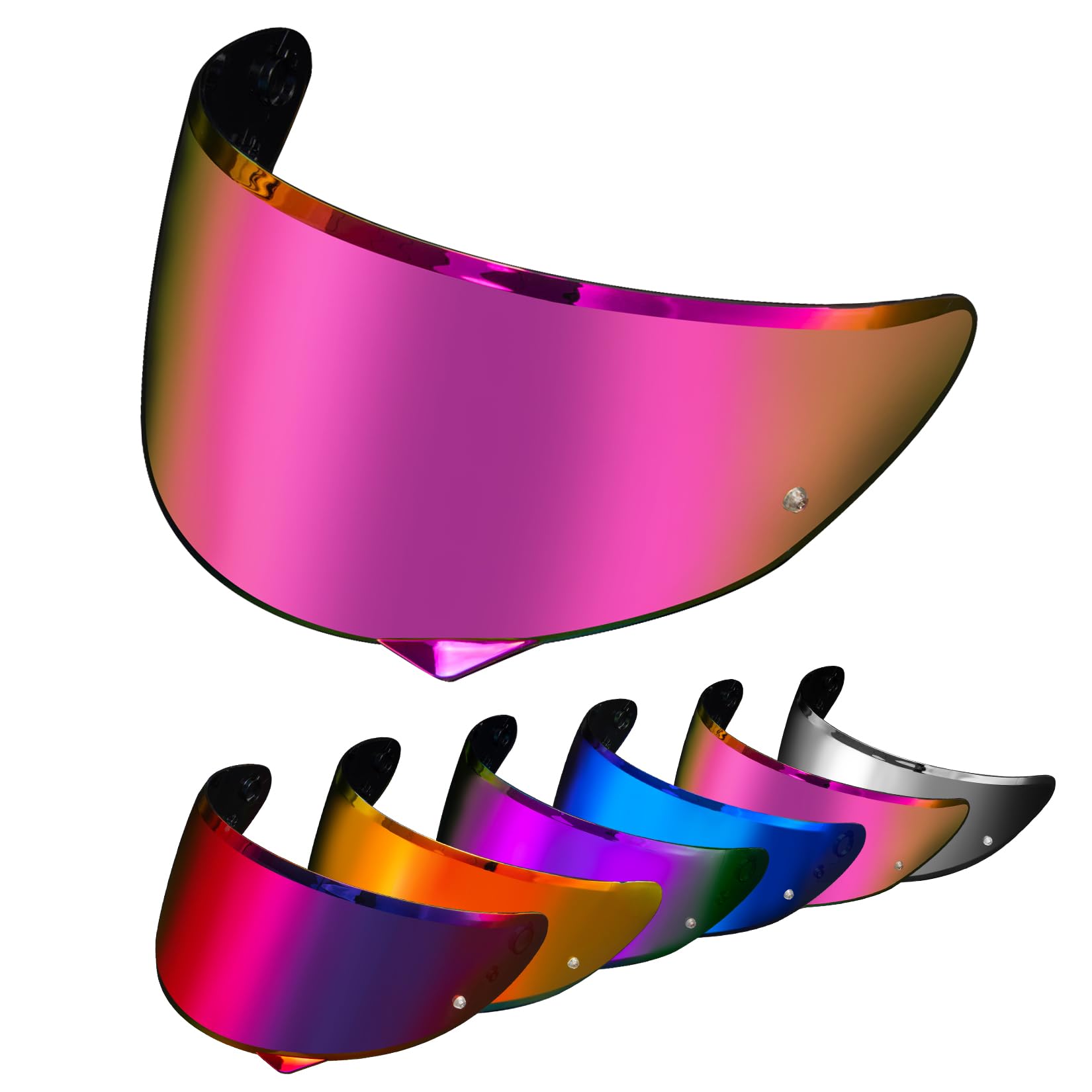 PSLER HJ-34P Visor - HJ-34P Visor Tinted C10 Helmet Visor Pinlock-Ready Face Shield for HJ-34P C10,Deep Red Rose