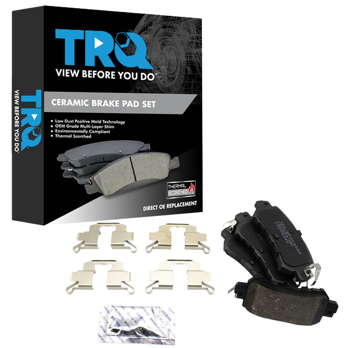TRQ Rear Brake Pads Ceramic Compatible with 2016-2018 Mazda CX-3 2013-2015 CX-5