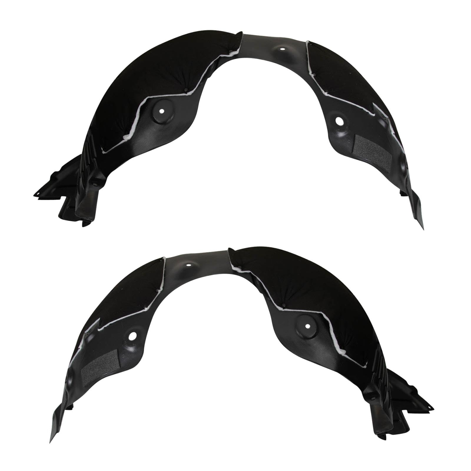Trq Front Inner Fender Liner Set Compatible With 2013-2016 Hyundai Santa Fe Hy1248129 Hy1249129