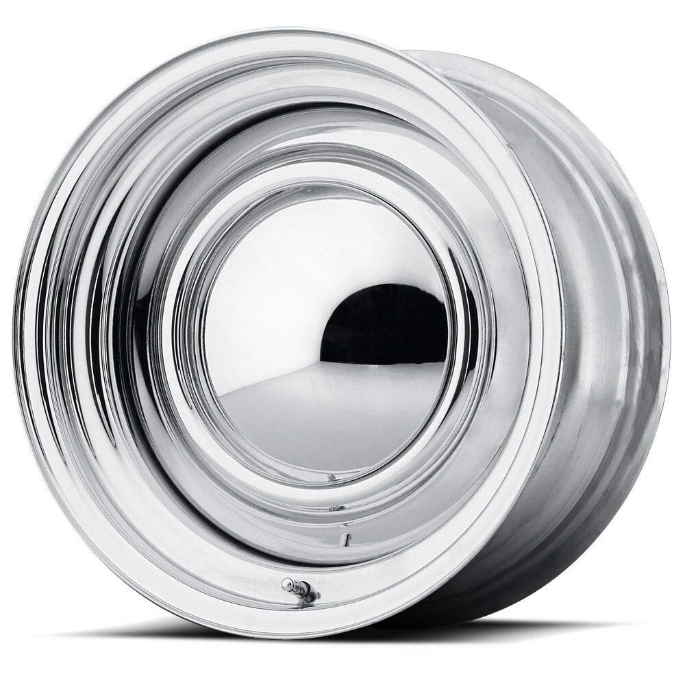 New Set of 4 Chrome Baby Moon Wheel Center Caps 7.5'' Backside Diameter Metal Steel for American Racing VN31 Rim