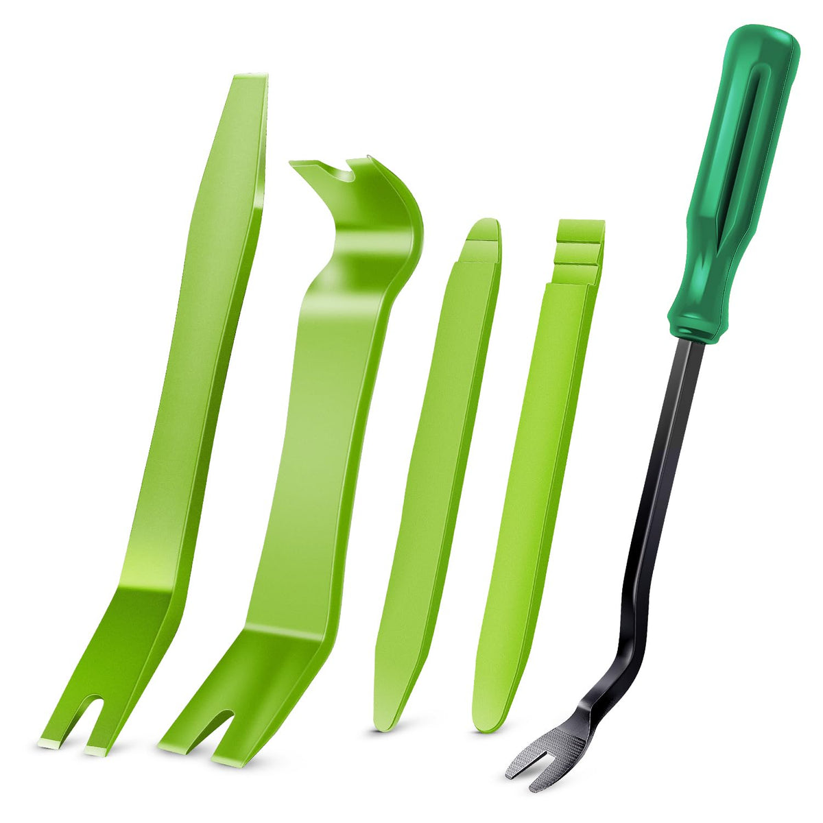 Gooacc 5Pcs Auto Trim Removal Tool Kit No-Scratch Removal Tool Kit For Car Audio Dash Panel Window Molding Fastener Remover Tool