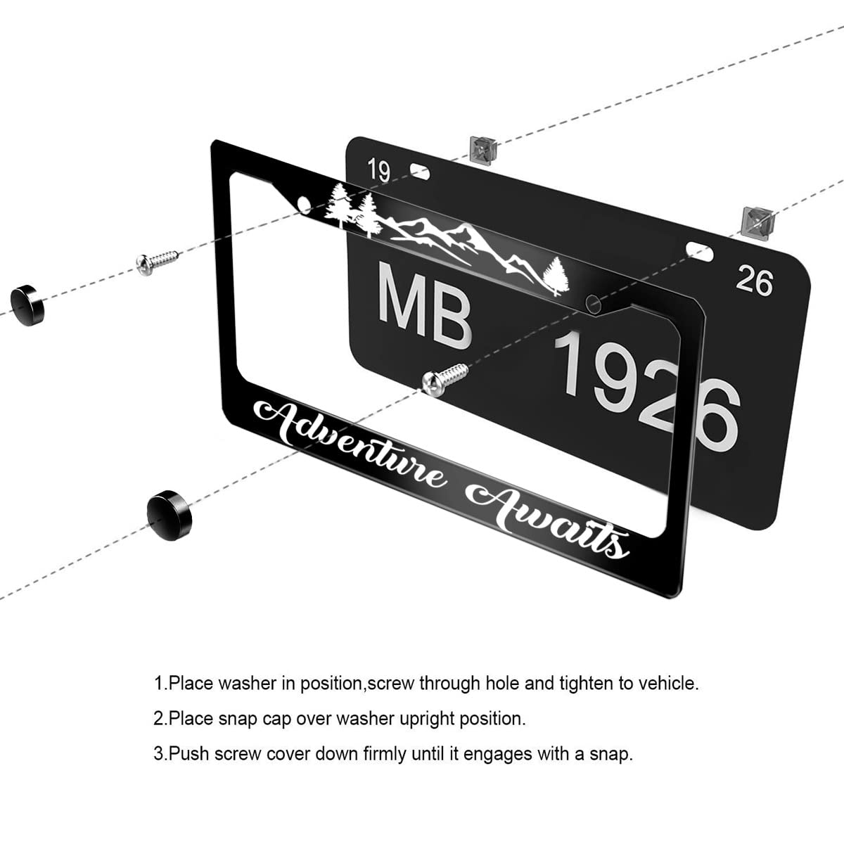 Meikosks Dachshund Dog License Plate Frame I Love Wiener License Plate Frames,Metal Aluminum Car Cover Tag Holder Frames,2 Holes