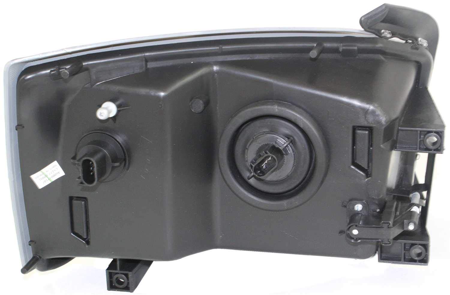 Evan-Fischer Headlight Assembly Compatible with 2005-2007 Dodge Dakota Halogen Chrome Interior with Corner Light Bulb Shield Driver Side