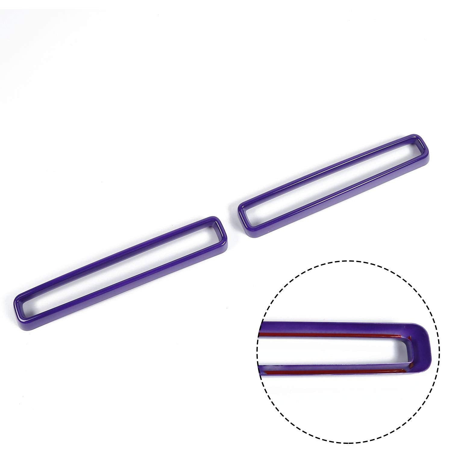 Voodonala For Challenger Front Grille Inserts For 2015-2024+ Dodge Challenger Exterior Accessories, Abs Purple 2Pcs