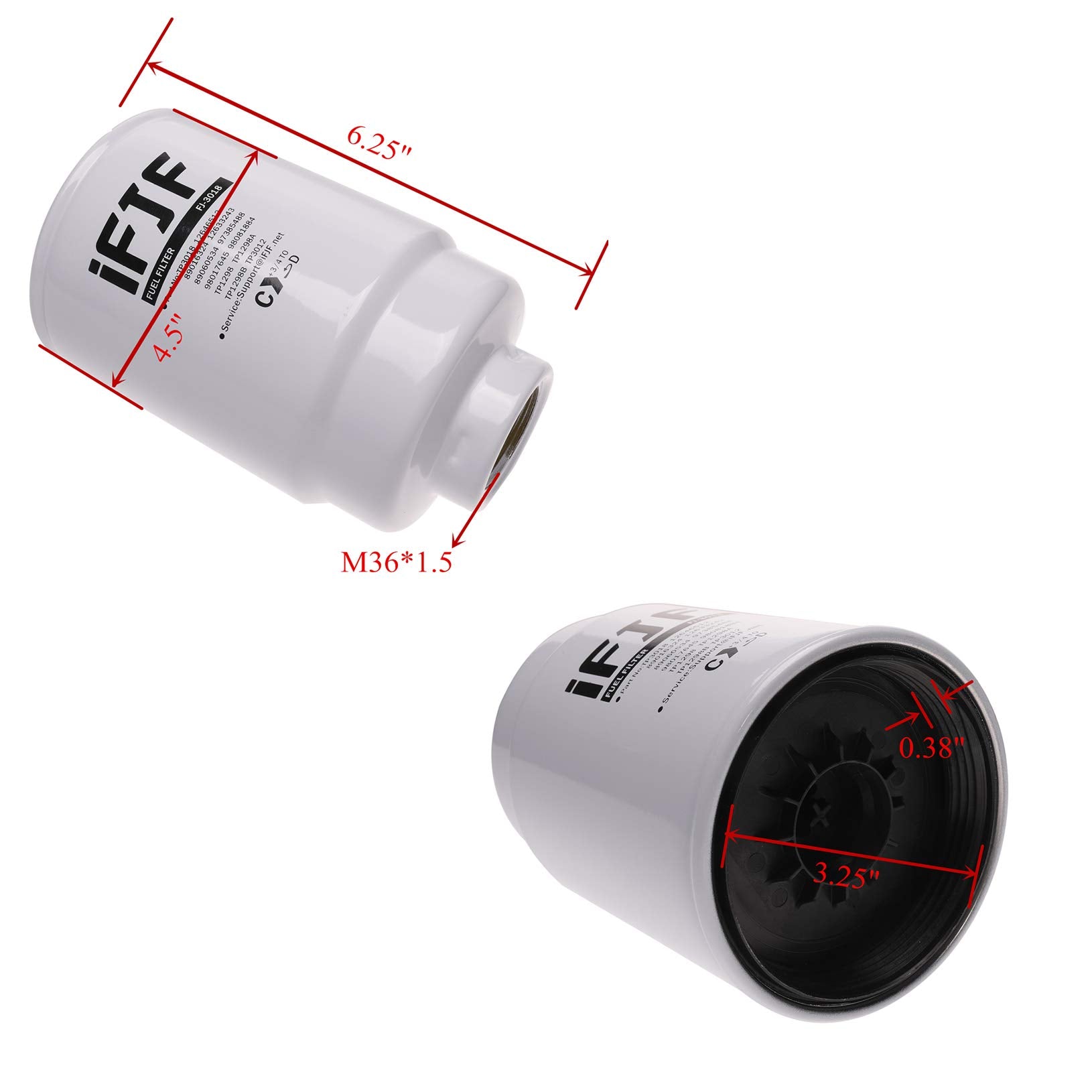 iFJF TP3018 Fuel Filter Replacement for Duramax 6.6L Chevy Silverado/GMC Sierra 2500HD 2001-2016 3500HD 2007-2016 Express/Savana