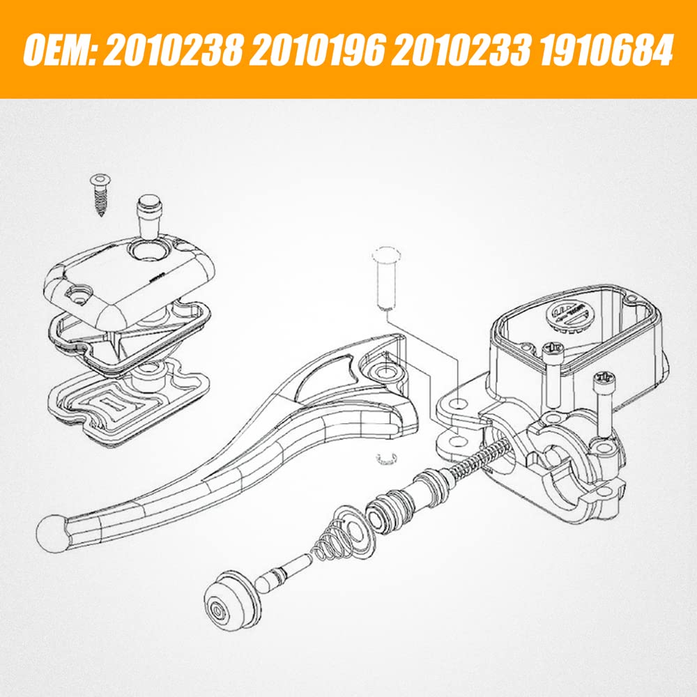Ransoto Front Left & Rear Brake Master Cylinder Compatible With Polaris Sportsman Magnum Scrambler Trail Blazer Trail Boss 300 3