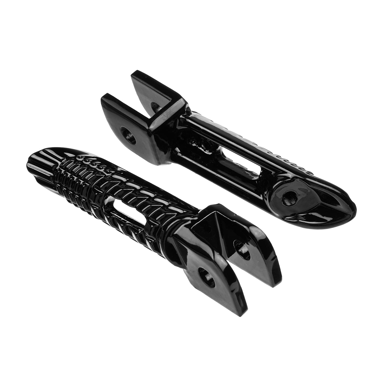 Vpzmt Motorcycle Front Rear Foot Pegs Footrests Fits For Suzuki Gsxr Gsx-R 600/Gsxr750/Gsxr1000 2005-2020 ((Front+Rear)-Black)