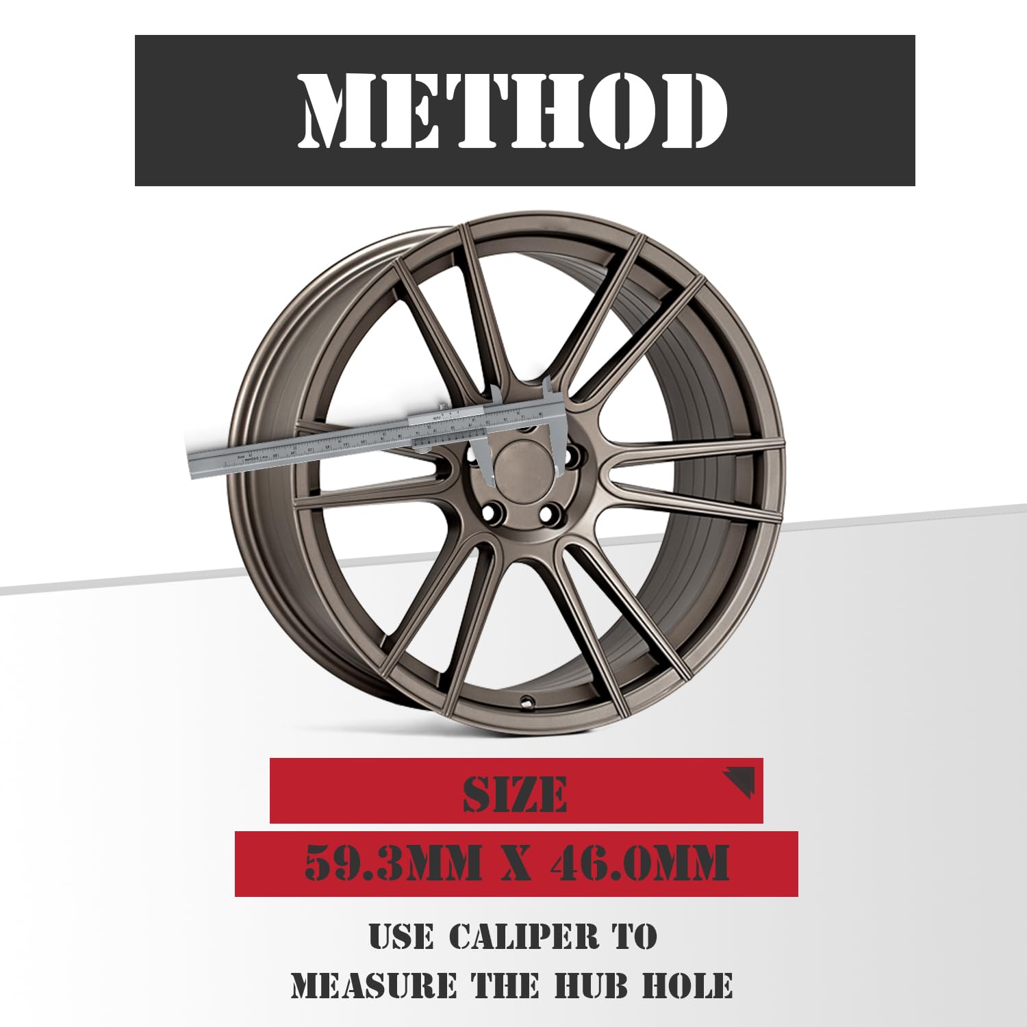 Kitspro 2.3Inch 59Mm Wheel Center Caps For Chevrolet Chevy Cruze Equinox Impala Malibu Rim Hub Caps, Pack Of 4 (Matte Black, Out