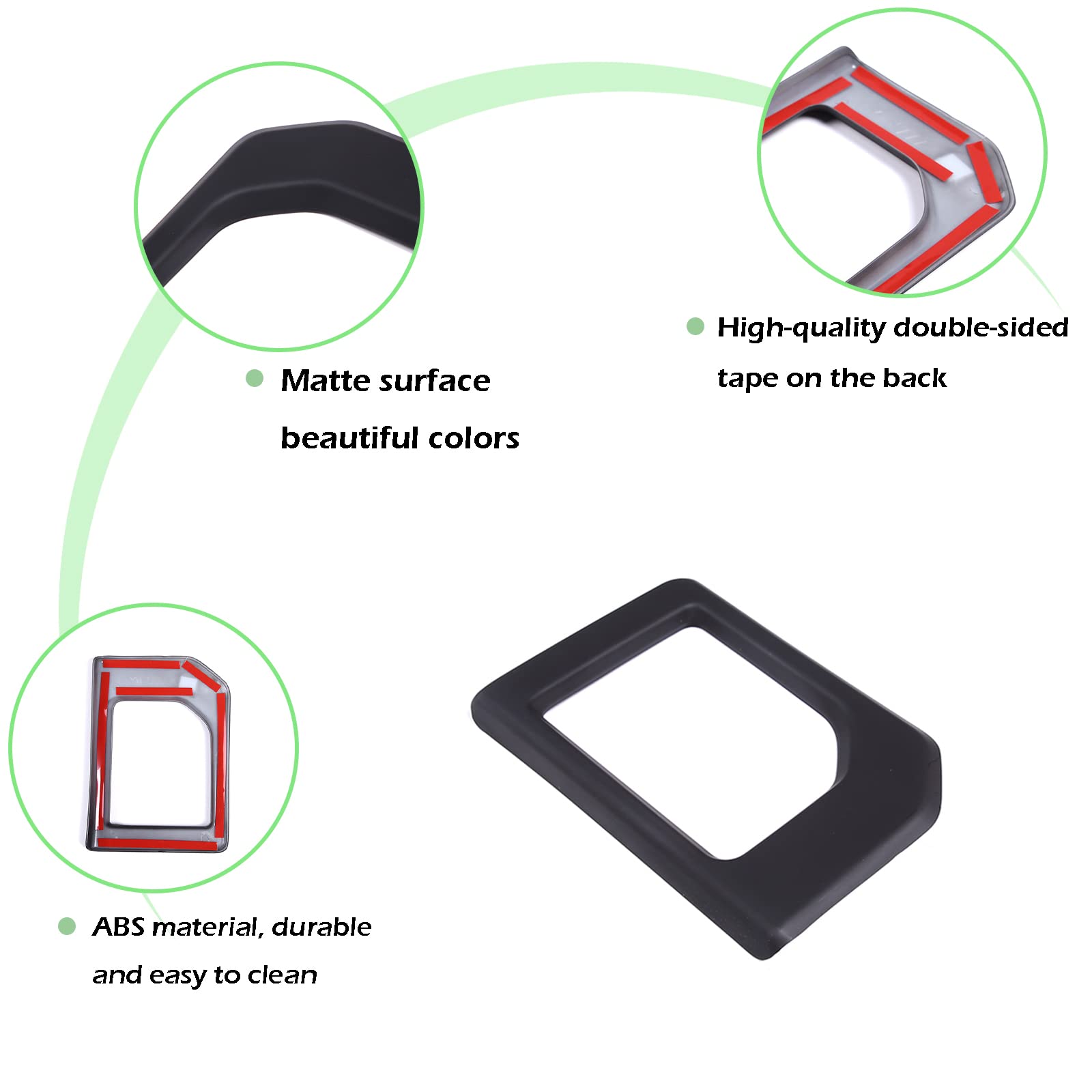 Llkuang For Toyota Tundra 2014-2021 Abs Center Console Gear Shift Panel Frame Trim Car Accessories (Matte Black)