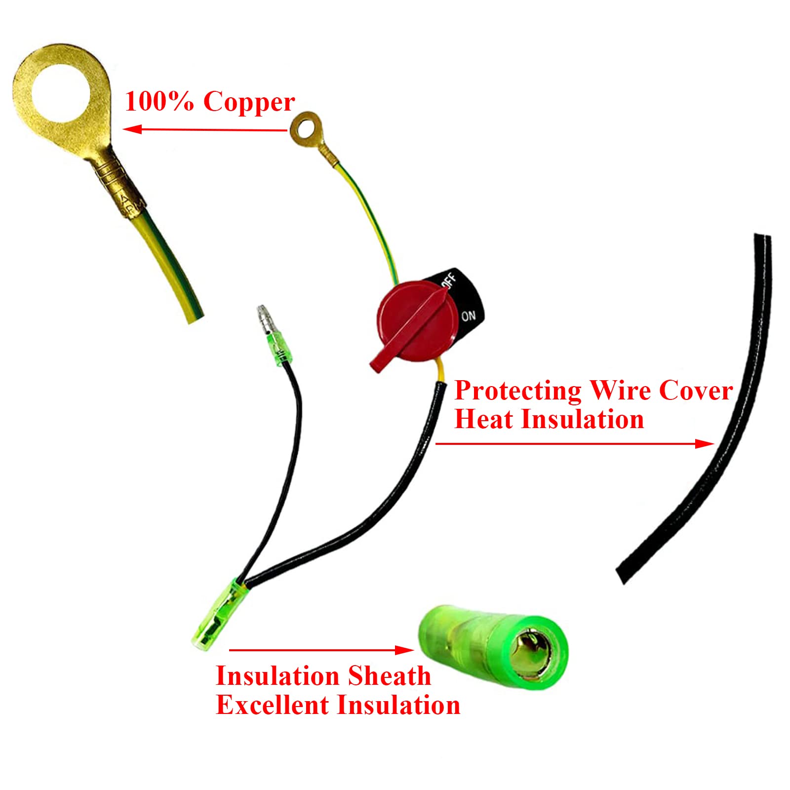 Wotian Engine On Off Stop Switch Compatible With Champion Predator Firman Briggs And Stratton Honda And Clones Gx160 Gx200 Gx212 Gx225 Gx240 Gx270 Gx340 Gx390 3Pcs