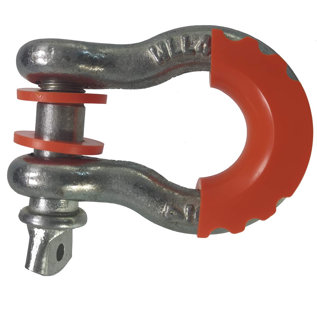 Pack Of 2 D-Ring Shackle Isolators With 4 Pieces Washer For 0.75 Inch Shackle Gear Design D-Ring Isolators Fits Standard 3/4'' S