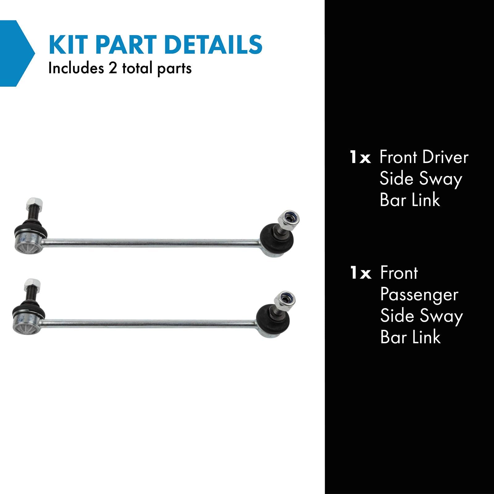 Trq Front Sway Bar Stabilizer Link Set Compatible With Mercedes-Benz