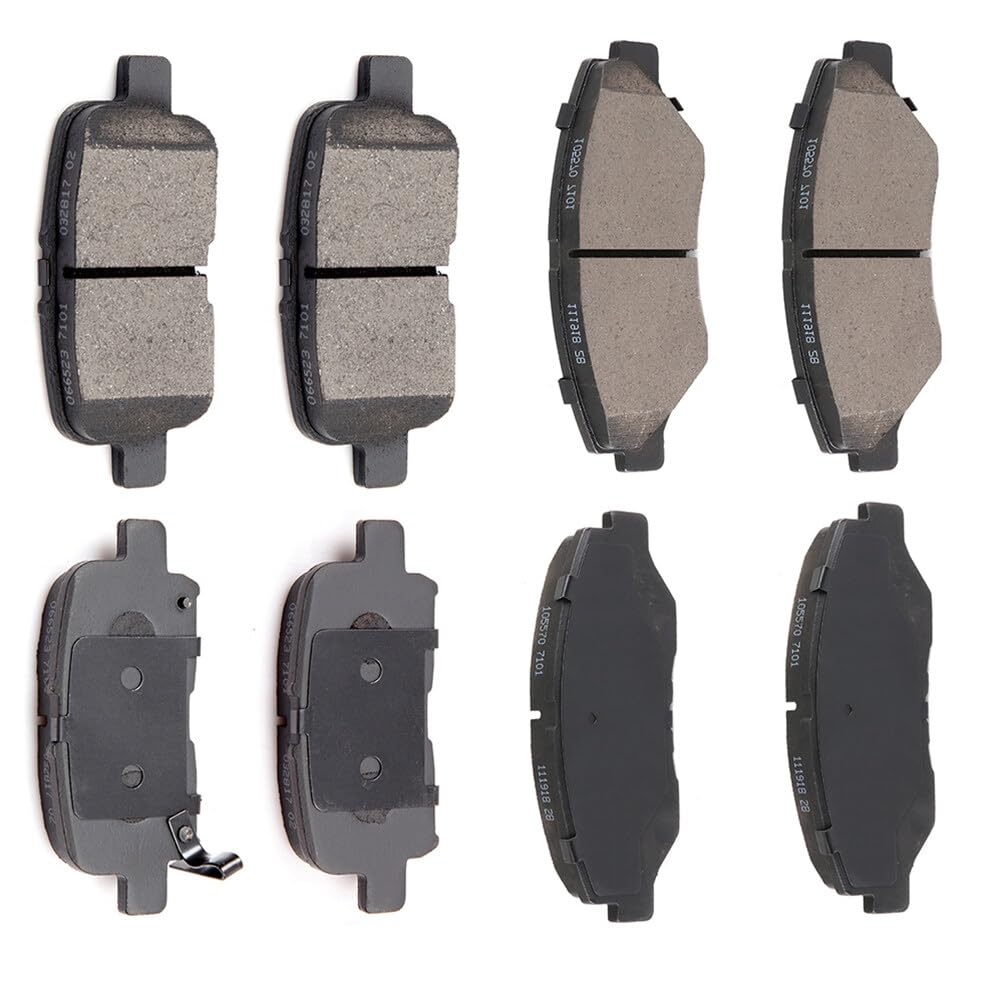 Automuto 8Pcs Front & Rear Ceramic Disc Brake Pads Set D865 D943 For Honda Pilot 2003-2008