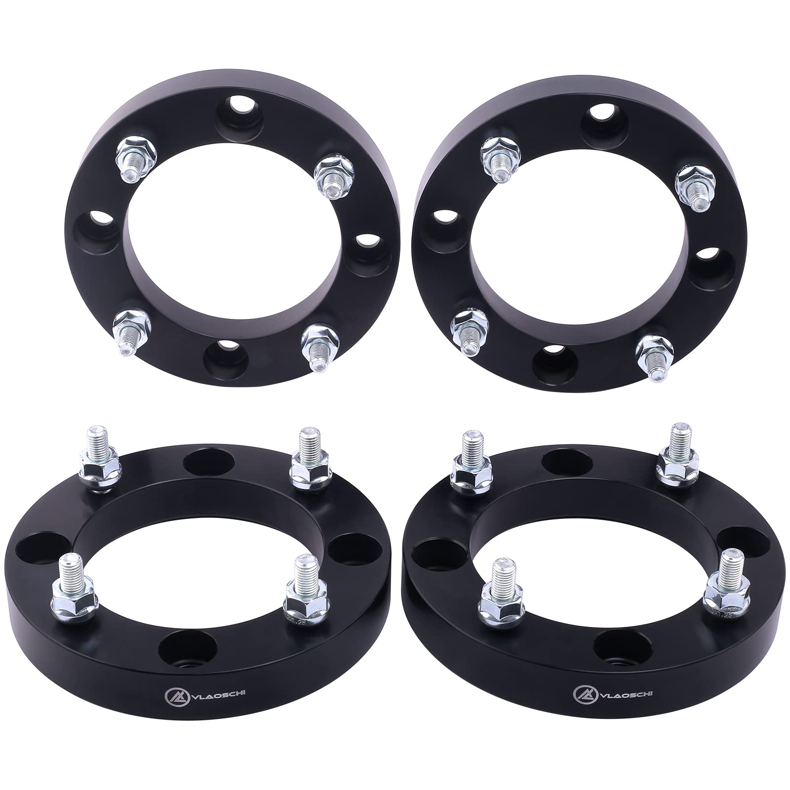 Vlaoschi Black Forged 4X137 To 4X156 Atv Wheel Adapters 1 Inch With 12X1.5 Studs Compatible With Kawasaki Can-Am Bombardier 4 Lu