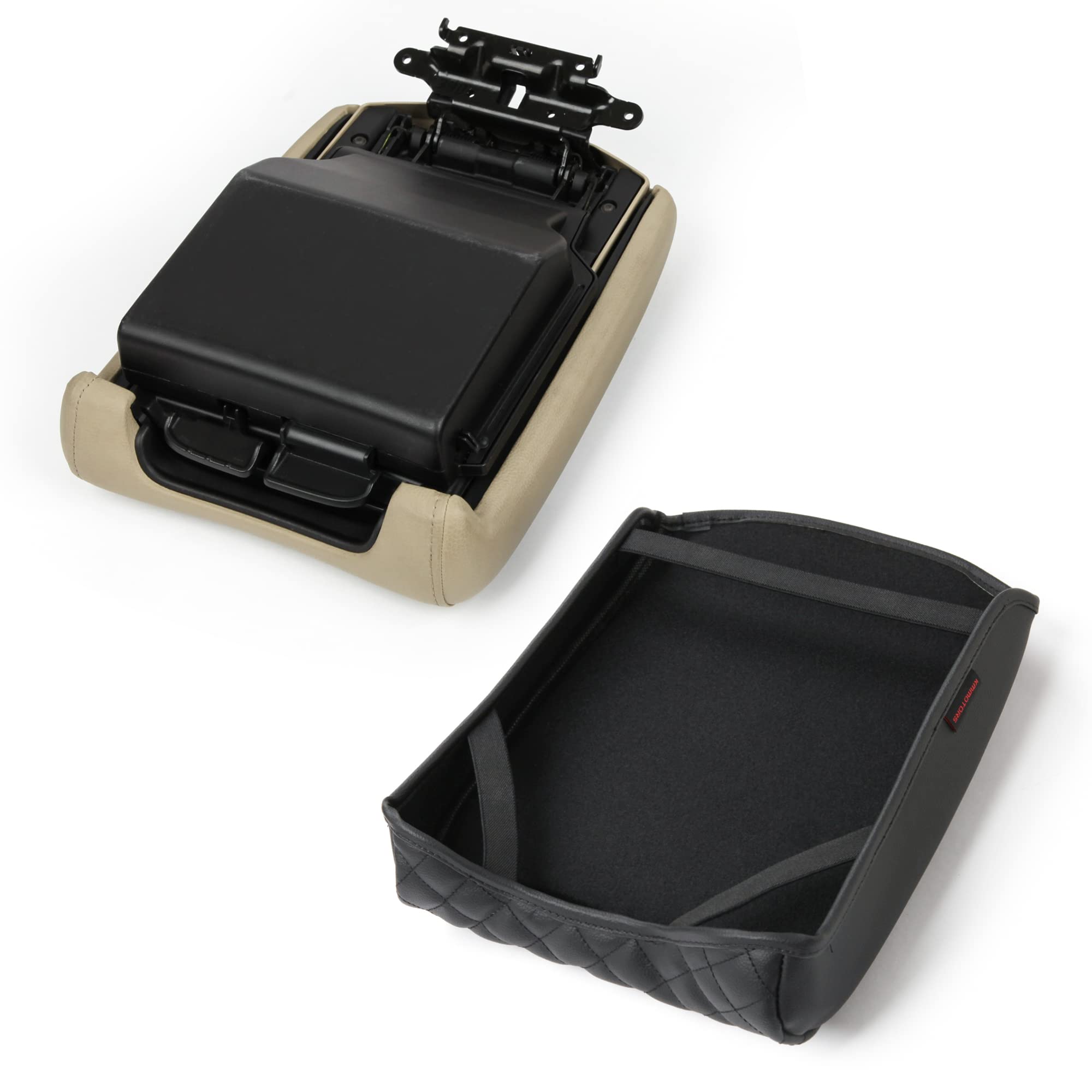 Kmmotors Mdx(2014~2020) Center Console Cover, Armrest Cushion, Vegan Leather, Car Accessories, Car Gadgets (Mdx 2014~2020, Black