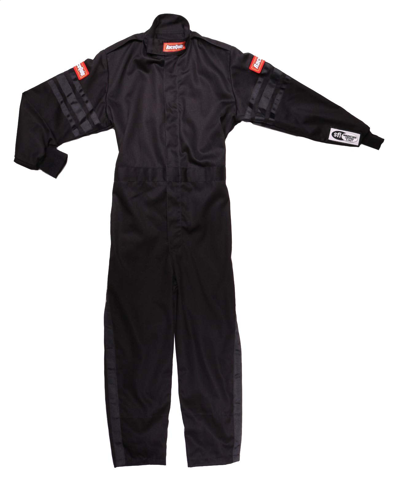 Racequip Racing Driver Fire Suit One Piece Single Layer Sfi 3.2A/ 1 Black Junior X-Large 1959996