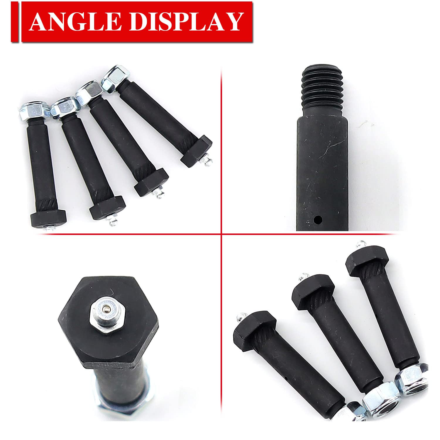 Rjsphh Trailer Axle Spring Shackle Greaseable Spring Bolt 9/16 X 3 (14Pcs)