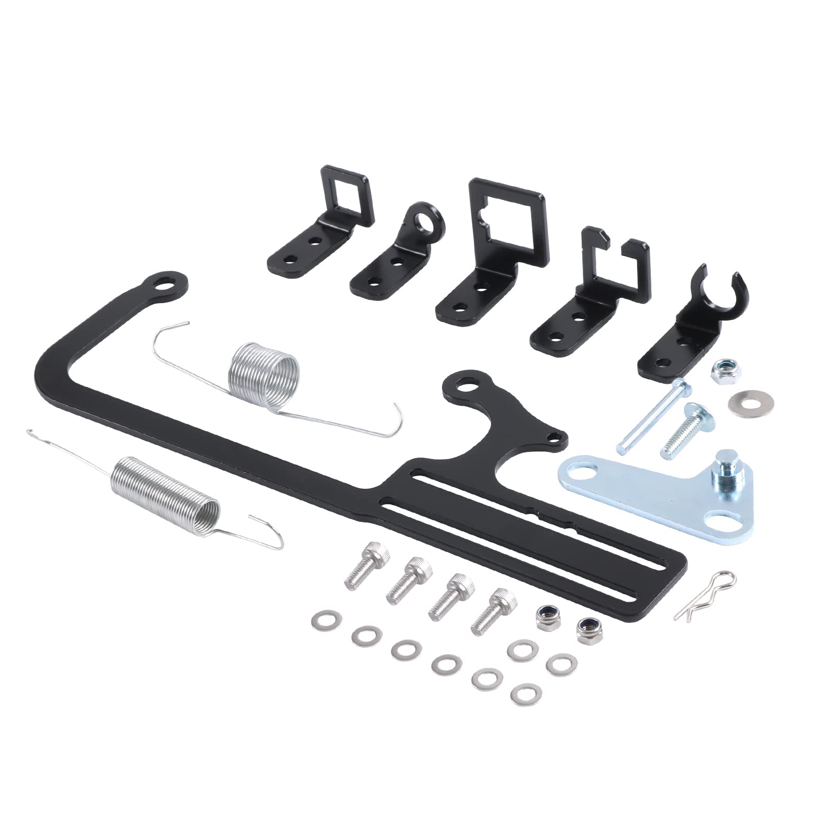 Wowyzl 304147 Ez-Efi Cable Mount Kit Carburetor Throttle Cable Mount Bracket Steel Black