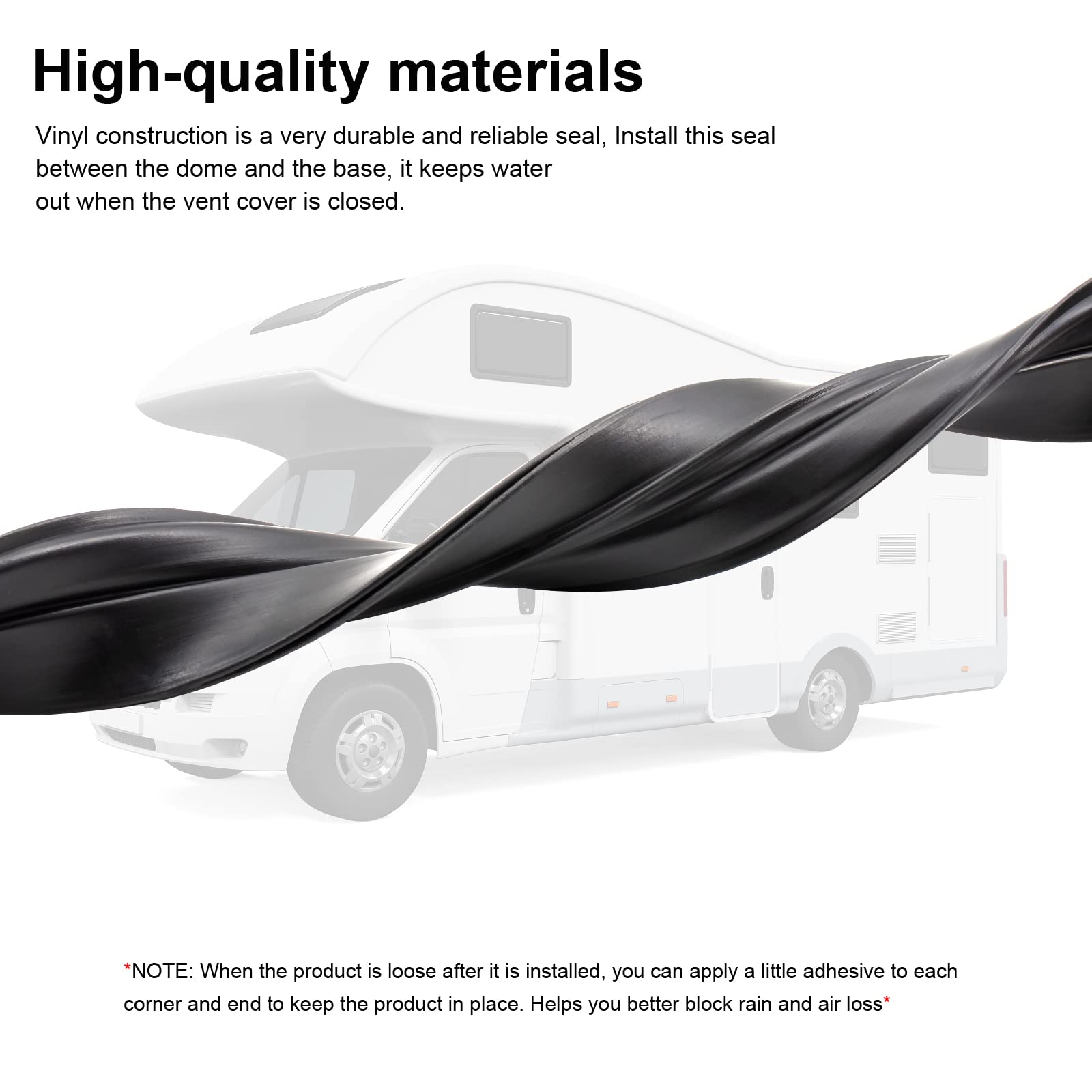 Szkxmj Rv Roof Vent Seal Vinyl Seal Rv Sealfor Ventline, Hengs And Camco Roof Vents (118Inch, White)