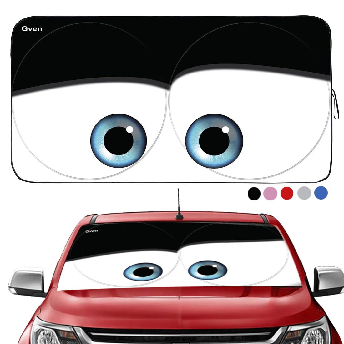 Gven Windshield Sun Shade 2025 Windshield Cover Sun Shade Automotive Interior Sun Protection Front Windshield Car Eyes Sun Visor