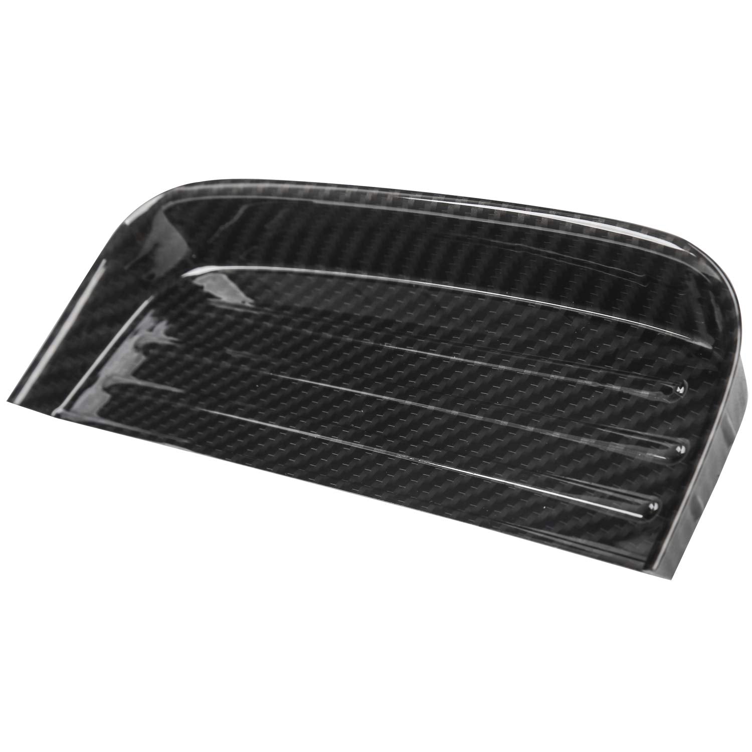 RT-TCZ for Mustang Carbon Fiber Tray Interior Accessories, Gear Shift Storage Organizer Trim for Ford Mustang 2015 2016 2017 201