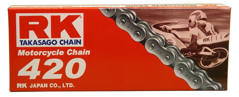 Rk Racing Chain M420-138 (420 Series) 138-Links Standard Non O-Ring Chain With Connecting Link