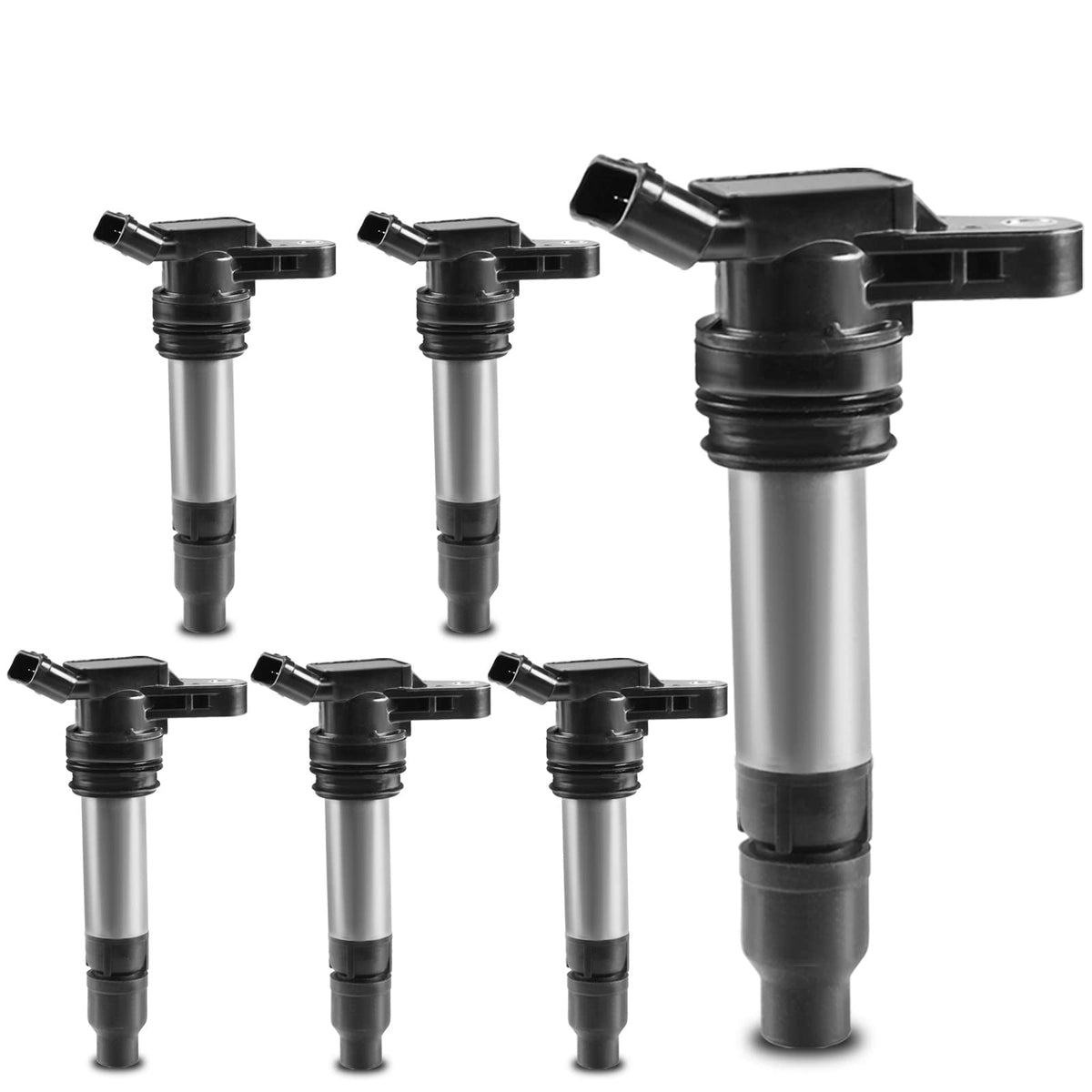A-Premium Engine Ignition Coil Pack Compatible With Land Rover Lr2 Volvo S60 S80 V70 Xc60 Xc70 Xc90 L6 3.0L 3.2L 6-Pc