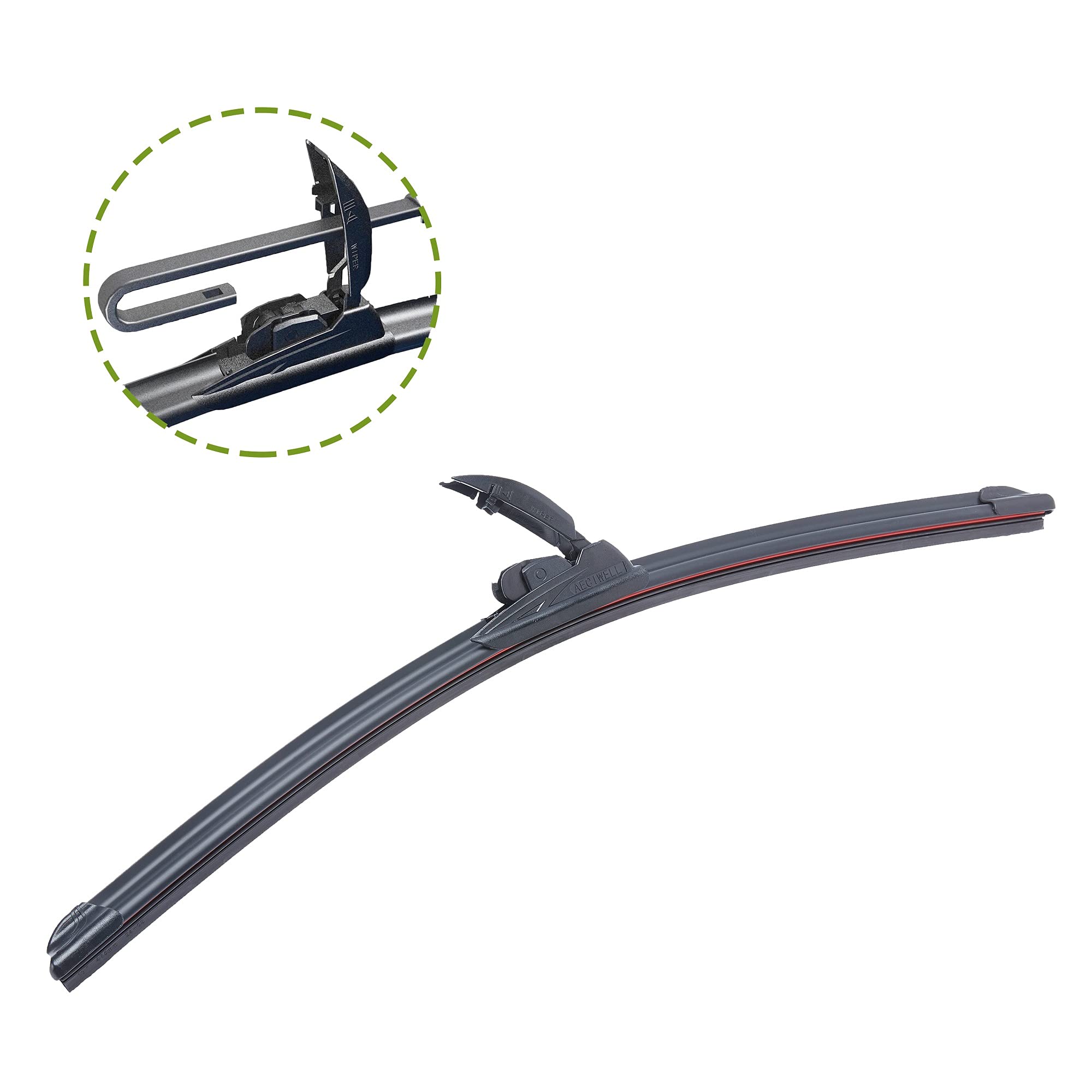 Aeciwell Windshield Wipers Oem Quality 24' + 21' Premium All-Season Wiper Blades Automotive Replacement Windshield Wiper Blades For U/J Hook (Set Of 2)…