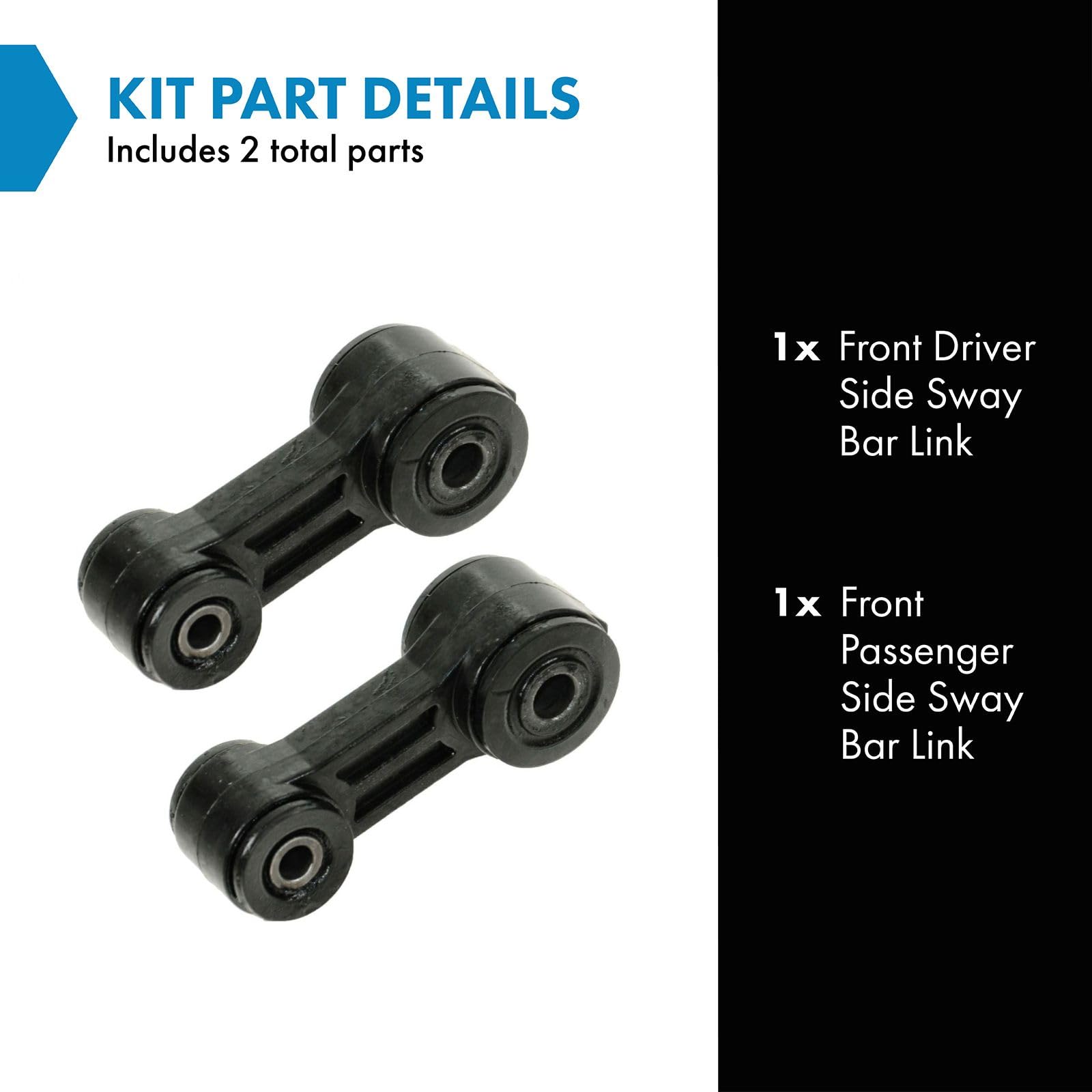 Trq Front Sway Bar Stabilizer Link Set Compatible With 2005-2006 Saab 9-2X 2003-2006 Subaru Baja 1998-2002 Forester 1993-2007 Im