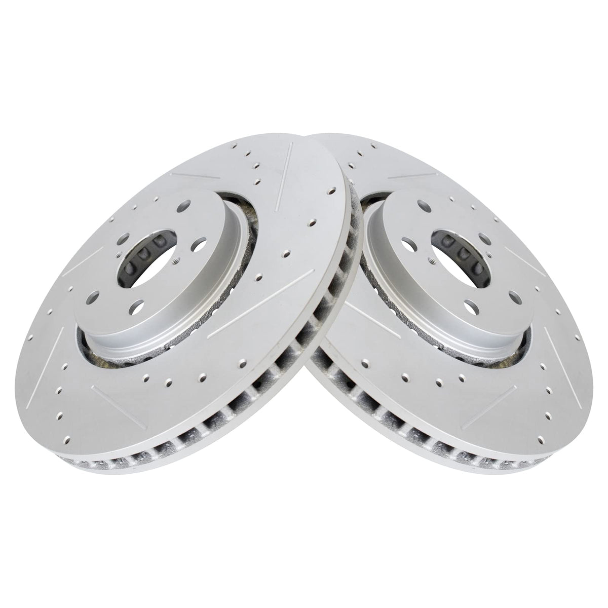 Trq Front Performance Brake Rotors Set Premium G-Coated Compatible With 2007-2011 Lexus Gs350