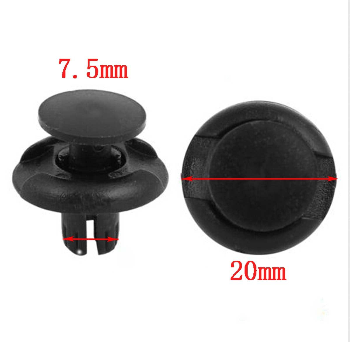 Goodeal 50Pcs Front Fender Push-Type Retainer Clips 91501-S04-003 For Honda Acura